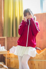 [Net Red COSER] Blogger anime Chiyo Ogura w - bộ đồ thể dục màu đỏ